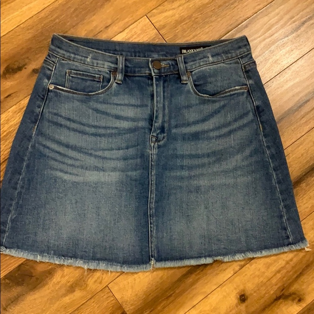 Blank Nyc Faded Wash Hem Jean Skirt